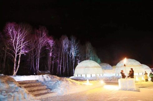 温泉与雪景完美共存