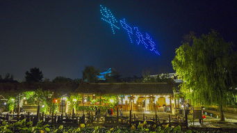 2）光影秀+无人机：技术流+古风混搭