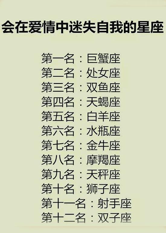 星座爱情里的那些狗血剧情