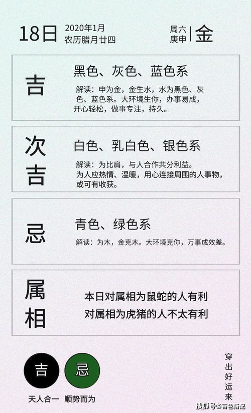 1月18日五行穿衣搭配建议，1月16日五行穿衣搭配推荐，每日分享如何根据五行选择服饰？