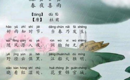 出自杜甫《春夜喜雨》系列