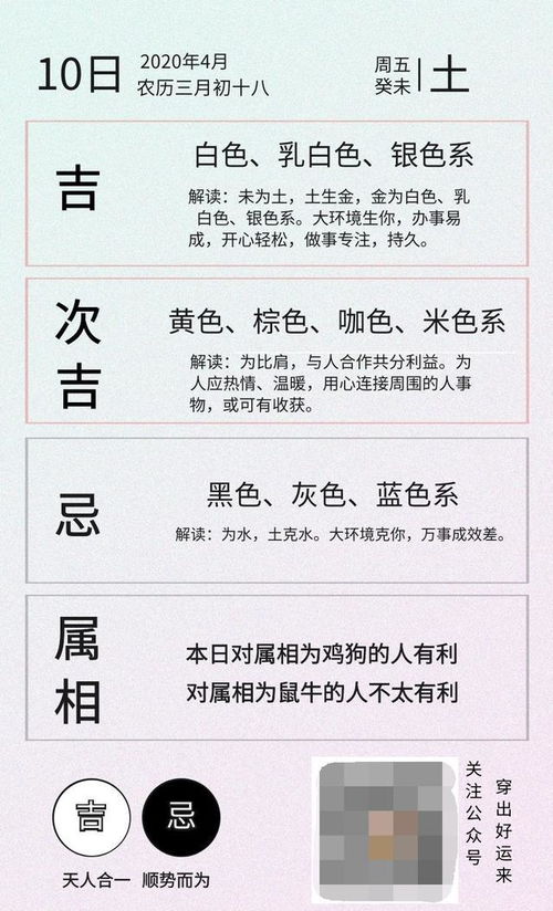2月10日五行穿衣和4月10日五行穿衣分别是什么？