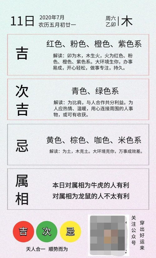 7月11日至11月15日，五行穿衣每日指南如何具体应用？