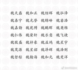 一、先说魏姓女孩：名字里藏的那点小秘密