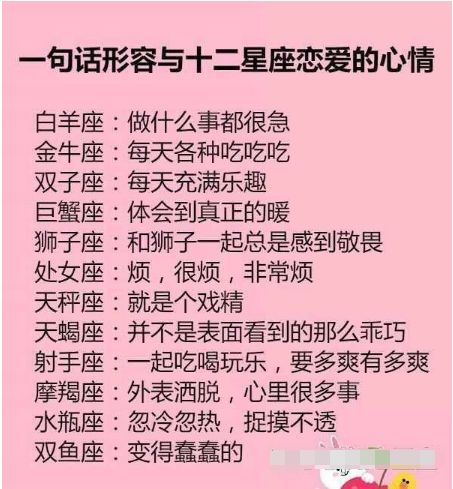 哪些星座相亲成功率最高，我是否位列其中？