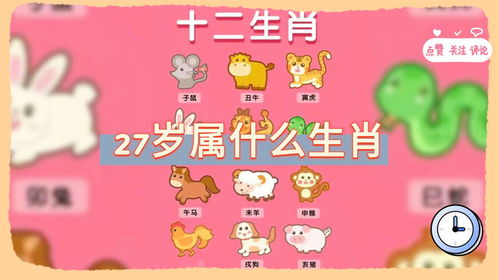 27岁属什么生肖，今年多大？是哪年出生的属相？