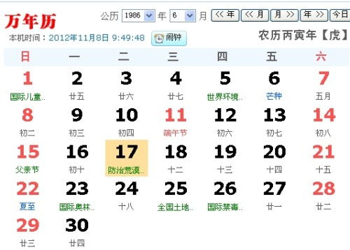 1986年农历六月十七出生的人是什么星座？