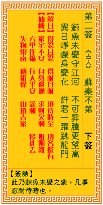 观音解签中，子宫宫位对应观音56签，这签究竟有何寓意？
