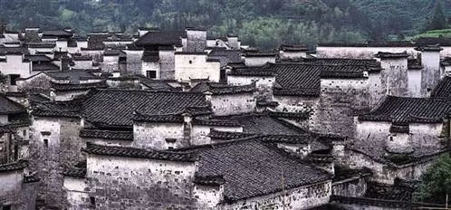 徽派建筑木刻版画,徽州风水及古村落营造