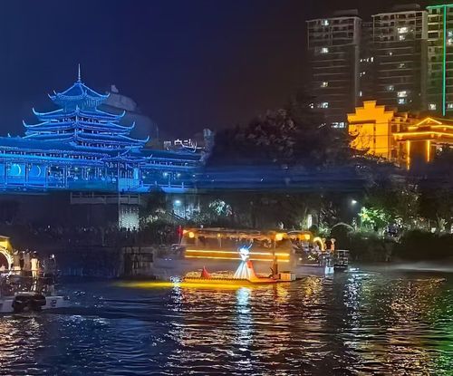 婺江夜游：灯光与浪漫的盛宴