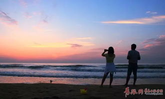 石老人海水浴场：日出+日落+日中间的大汗淋漓