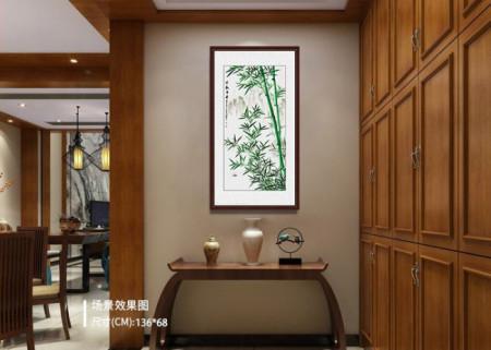 客厅进门正对墙如何巧妙装饰，挂什么画或装饰品蕞合适？