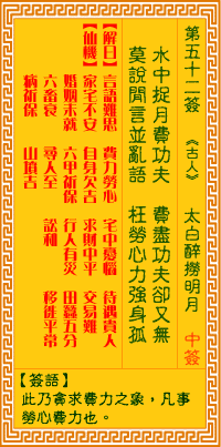 观音灵签52签考试解签52如何准确解读？
