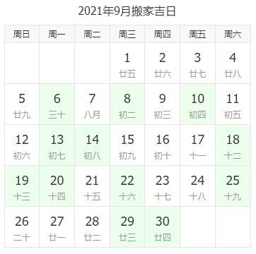 八月份适合迁居的吉日具体有哪些？