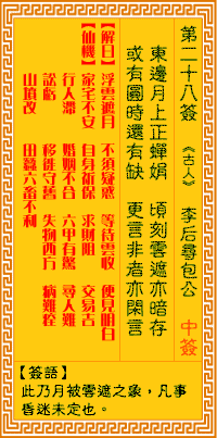 观音灵签28查询方法是什么？