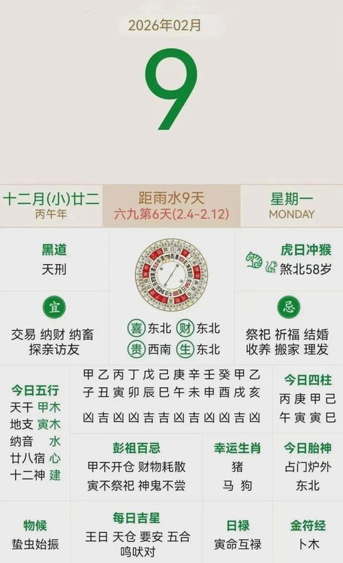 2023年12月份老黄历日历具体内容有哪些？