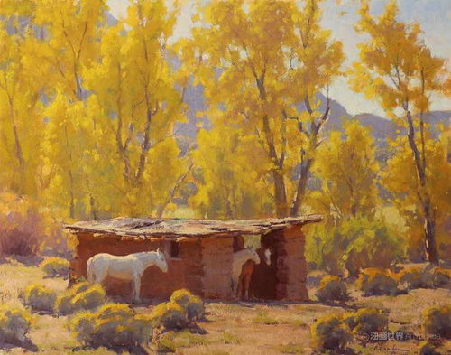 户外风景油画,户外简易风水画油漆