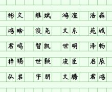 为哪些起名这么十分沉关键？