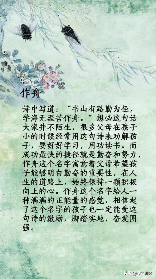 指男孩智勇双全，有勇有谋，胸怀博较大——朝晞的故事与意义