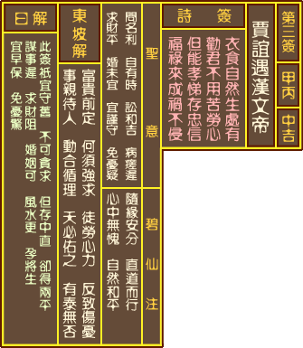 关公灵签第十一签和第七签分别是什么意思？