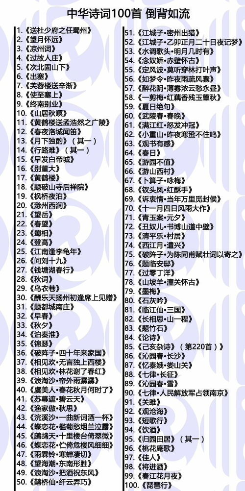 必备装备清单：