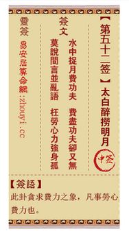 观音灵签52详解和签图解分别是什么？