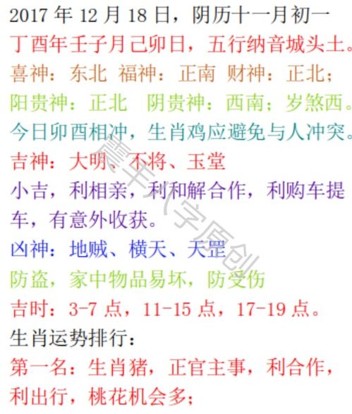 十二生肖今日运势中，十二月十八号的运势具体是怎样的？