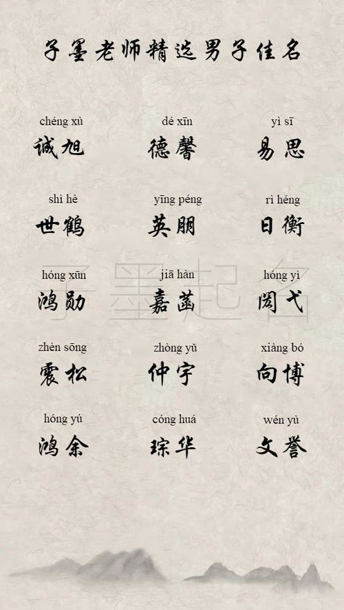 带韵字的男孩名字推荐