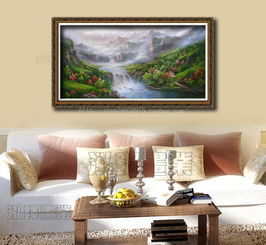 风水油画作品,山水风景油画高清大全