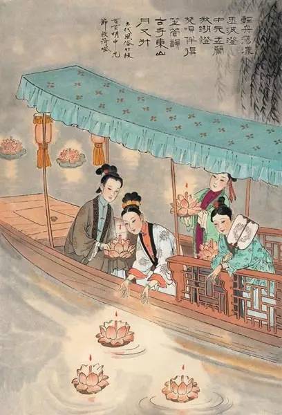 中元夜，祭祖灯，月圆情浓，古韵新韵。