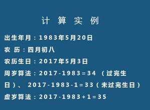 虚岁和周岁的差异