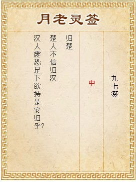 普贤灵签97和灵签87分别代表什么含义？