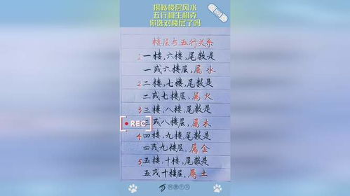 五、楼层五行相生相克