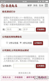 有哪些网站提供公司免费起名服务，类似于免费起名安康网？