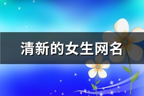 四、 文艺清崭新型网名
