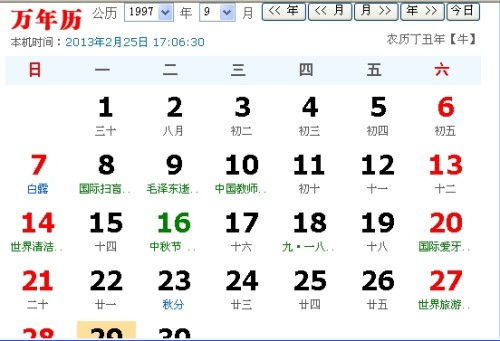 农历生日的预测