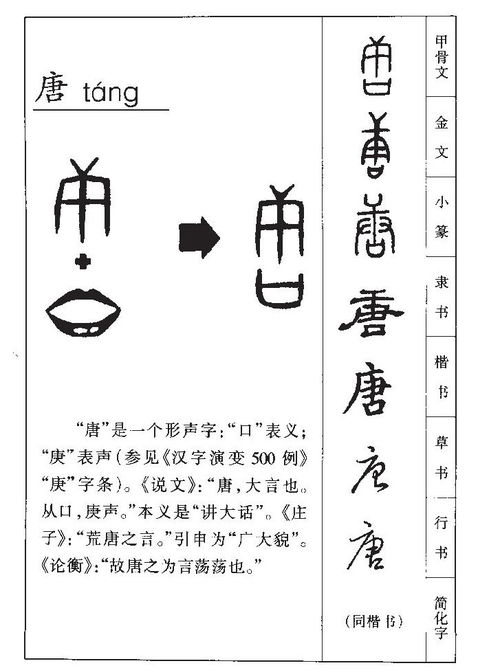 那么“唐”字本身到底是哪些意思呢？