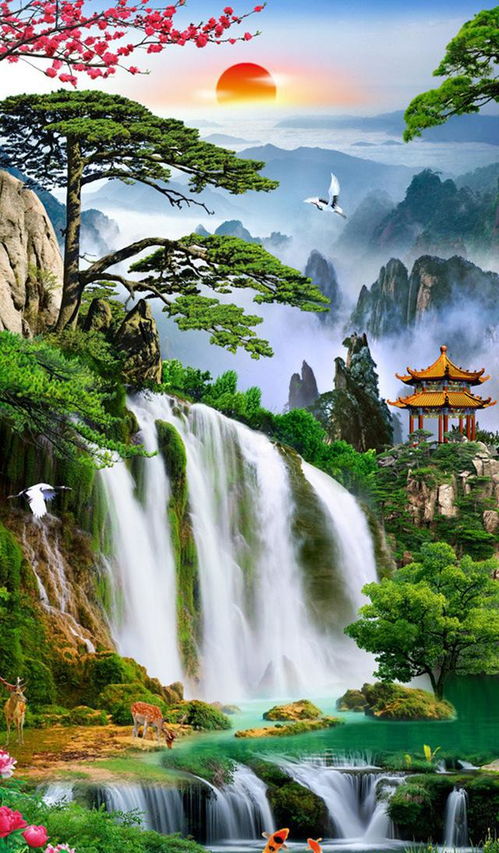 Zui有风水的山水手机壁纸竖屏,风水壁纸真实