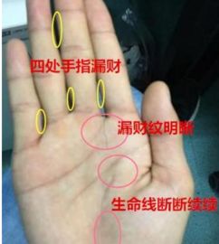手相漏财纹和指缝宽是否都意味着容易漏财？