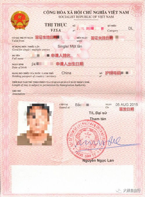 五、  越南游玩签证办理费用及时长