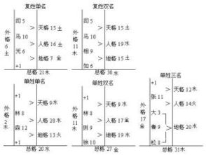 五格剖象法：天格、 地格、人格、外格、总格