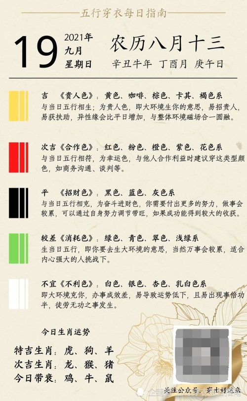 9月24日五行穿衣与8月19日五行穿衣对照表有什么不同？