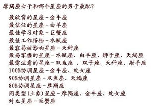 星座配对表大乱炖