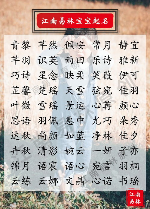 吉姓男孩的那些诗诗画画的名字