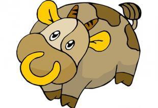 生肖牛：数钱笑开颜，收获满满