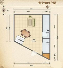 六、有尖角的户型：