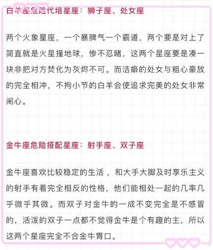 最不搭的星座CP